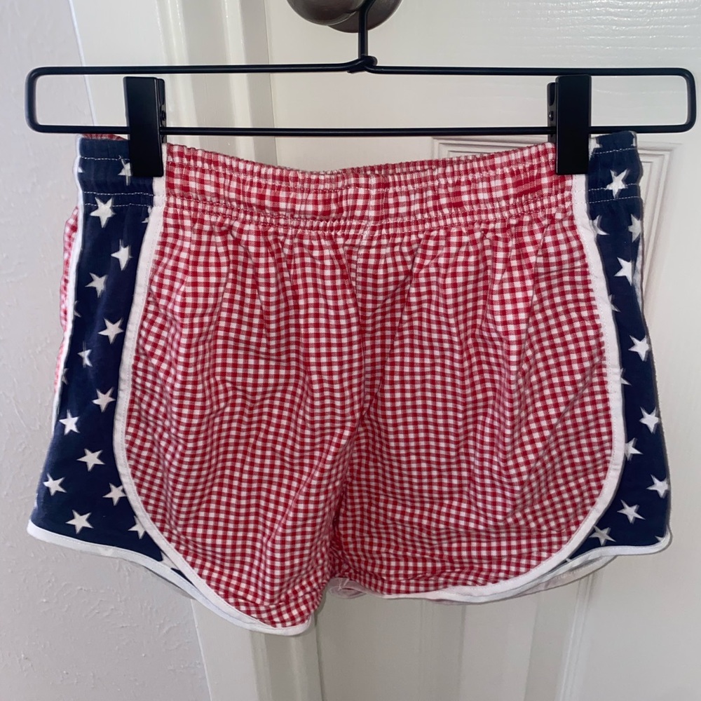 Lauren James Shorties Red Seersucker and Stars